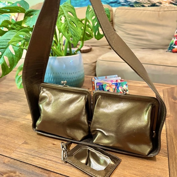 LAZARO, AMAZING GOLD PURSE& MIRROR - Picture 1 of 10